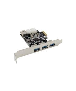 InLine® PCIe Karte, 3x+1x USB 3.2 Gen.1, Molex kompatibler 4-Pin Stromanschluss