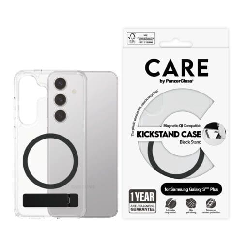 CARE Feature Case Clear w. Kickstand & QI Galaxy S25 Plus – Bild 2