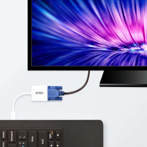 ATEN VC920 Video-Konverter Mini DisplayPort zu VGA, weiß – Bild 2