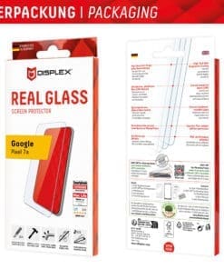 Real Glass (2D) mit EASY-ON Eco-MontagerahmenGlas- und KantenhärteDas Displex Panzerglas hat einen Härtegrad von 10H und ist damit nicht nur kratz-, bruch-, und stoßfester als vergleichbare Markenprodukte, sondern übertrifft sogar hochwertiges Saphirglas (9H), das bei Luxusuhren eingesetzt wird. Die Kanten, die bruch- und stoßanfälligste Zone des Smartphones und Schutzglases, sind spezialgehärtet, durch eine mehrfache Polierung abgerundet und mit einer Schock-absorbierenden Kante (bei Full Cover Schutzgläsern) veredelt. Durch dieses aufwendige Produktionsverfahren wird das Schutzglas extrem widerstandsfähig gegen Schläge, Stöße und Bruch und ist zugleich besonders angenehm bei der Nutzung.HüllenfreundlichDas Displex Schutzglas wird bis auf 5/100 mm genau auf die Smartphone Konturen gefertigt und passt somit perfekt auf Ihr Smartphone. Außerdem ist die Schutzfolie ultradünn. Somit lassen sich alle handelsüblichen Schutzhüllen & Cases mit der Panzerglasfolie benutzen. Durch einen kombinierten Schutz aus Displex Tempered Glass und Ihrer Lieblingshülle wird Ihr Smartphone rundum optimal geschützt.Anti FingerprintDie oberste Schicht der 4-Layer Technology besteht aus einem High-Tech Plasma Coating. Die hydrophobe Anti-Fingerprint-Beschichtung ist fett- und schmutzabweisend, extrem langanhaltend und gewährleistet optimalen Touch und Scrollen. Durch diese Technologie sieht Ihr Display nicht nur schöner aus, sondern bleibt auch länger sauber und muss somit seltener gereinigt werden. Hinweis: der Displex Screen Protector unterstützt auch den 3D/ Haptic Touch (Apple) und die Fingerprint-Sensoren aller Smartphone Hersteller.SplitterschutzDer im Real Glass integrierte High-Tech Splitterschutz von Displex gewährleistet absolute Sicherheit, auch beim Bruch des Panzerglases. Durch das Verbundmaterial der zweiten Schicht im Schutzglas splittert dieses nicht und garantiert somit eine absolut sichere Verwendung. Und wenn es doch zum Ernstfall kommen sollte und das Schutzglas einen Sc