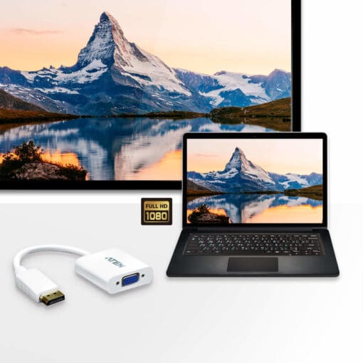 ATEN VC925 Video-Konverter DisplayPort zu VGA, weiß – Bild 3