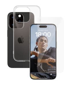 Rundumschutz für dein Smartphone mit Displayschutz und Case.Schütze dein Telefon vor Missgeschicken auf der Tanzfläche, schiefgegangenen Selfies und alltäglichen Fummeleien, Fallenlassen und Rissen im Display mit einer Original-Bildschirmschutzfolie von SAFE. by PanzerGlass. Das gehärtete Glas wirkt wie ein diskreter Airbag und schützt dein Handy, indem es Stöße absorbiert und ein hohes Maß an Kratzschutz bietet, ohne die Funktionalität und das Aussehen deines Geräts zu beeinträchtigen.Die Installation ist kinderleicht. In der Regel reicht ein Versuch aus, und wenn du mehr brauchst, keine Sorge: Die Schutzfolie kann bis zu 200 Mal wieder angebracht werden. Und wenn sie einmal angebracht ist, wirst du nie wieder befürchten müssen, dass dein Handy zu Boden fällt. Das wird vielleicht nicht passieren, aber wenn doch, wirst du bereuen, dass du nicht auf "In den Warenkorb" geklickt hast.Die Ultra-Wide Fit Displayschutzfolie deckt die gesamte Vorderseite deines Handys ab, lässt aber noch Platz für eine Hülle und bietet eine vollständige und kristallklare Sicht auf dein Display.Schütze dein Handy vor Stürzen in der Tasche, Stößen auf dem Rücksitz und verrückten Stürzen am Freitagabend mit der SAFE. by PanzerGlass Hülle für dein Handy. Die dünne und elegante Hülle ist kompatibel mit kabellosem Laden und schützt Ihr Telefon, während Sie vollen Zugriff auf alle Funktionen Ihres Telefons haben. Die SAFE. by PanzerGlass Hülle besteht aus selbstheilendem TPU, das sich automatisch von Kratzern erholt. Sie ist außerdem vergilbungshemmend und sorgt dafür, dass die Hülle Tag für Tag gut aussieht - selbst wenn sie Sonnenlicht und Strandpartys ausgesetzt ist.