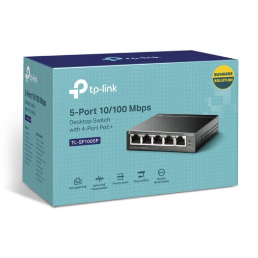 TP-Link TL-SF1005P 5-Port 10/100 Desktop Switch 4x PoE – Bild 4