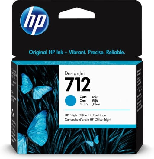 HP 712 Cyan DesignJet Druckerpatrone, 29 ml