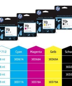 Erhalten Sie mit der Tinte HP 712 immer eine gleichbleibend hohe Druckqualität. Mit kräftigeren Farben und einer höheren Sättigung erreichen Sie stets hervorragende Druckergebnisse.