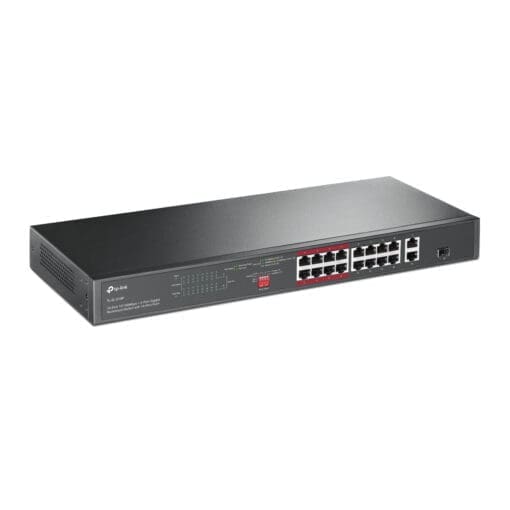 TP-Link TL-SL1218P 16-Port 10/100 Mbps PoE+ Switch – Bild 2