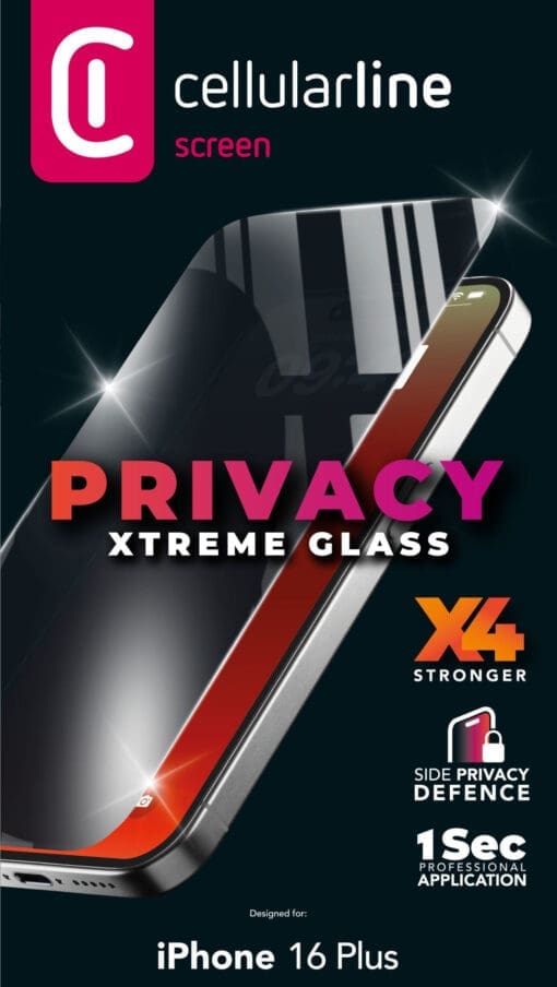 Cellularline Xtreme Glass Privacy iPhone 16 Plus – Bild 3