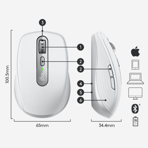 Logitech MX Anywhere 3 grau für Mac – Bild 6