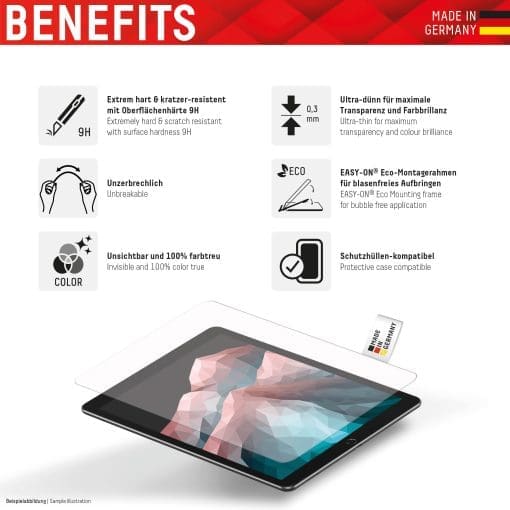 DISPLEX Panzerglas iPad 10,9" (10. Gen., 2022) / 11" (2025) – Bild 2
