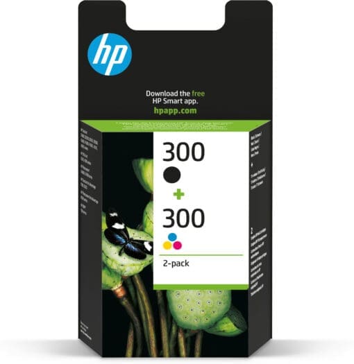 HP 300 2er-Pack Schwarz/Cyan/Magenta/Gelb Original Druckerpat.