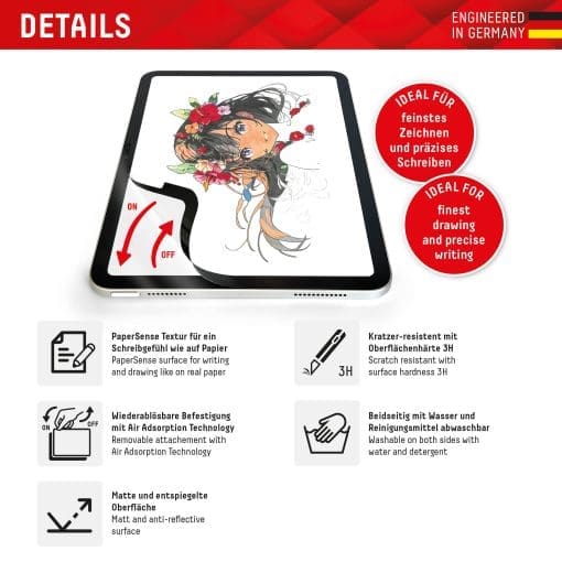 DISPLEX Papersense / echtes Schreibgefühl für iPad 10,9" (10. Gen) / iPad Air 11" (2024/25) / iPad 11" (2025) – Bild 2