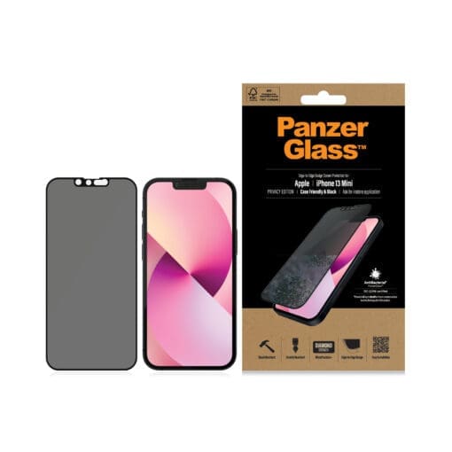 PanzerGlass E2E iPhone 13 mini Privacy CF, Black – Bild 3