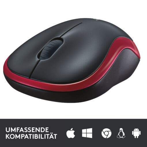 Logitech Wireless Maus M185 Red – Bild 10