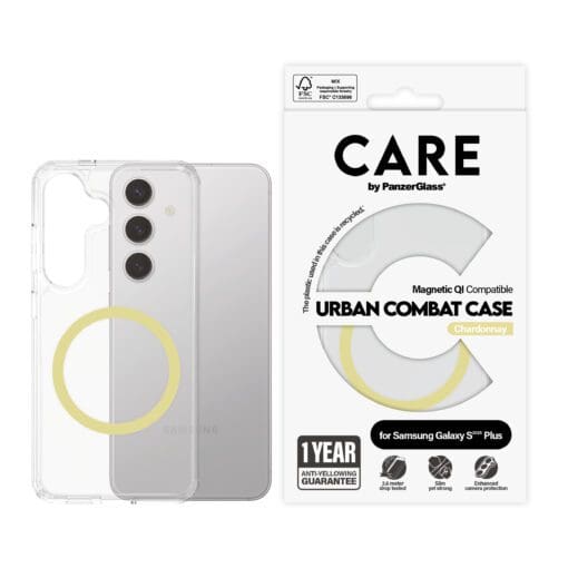 CARE Flagship Case Clear w. Chardonnay QI Galaxy S25 Plus – Bild 2