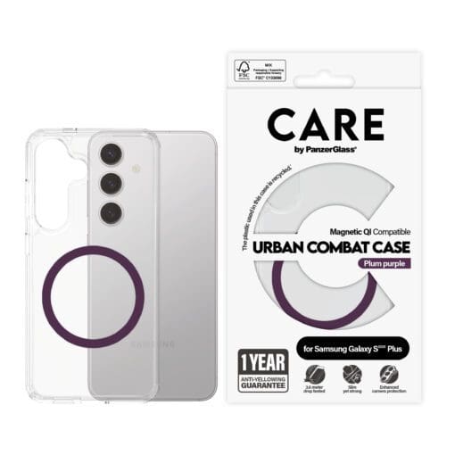 CARE Flagship Case Combat w. Plum Purple QI Galaxy S25 Plus – Bild 2