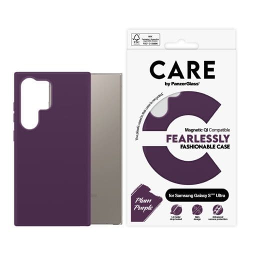 CARE Fashionable Case Plum Purple w. QI Galaxy S25 Ultra – Bild 2