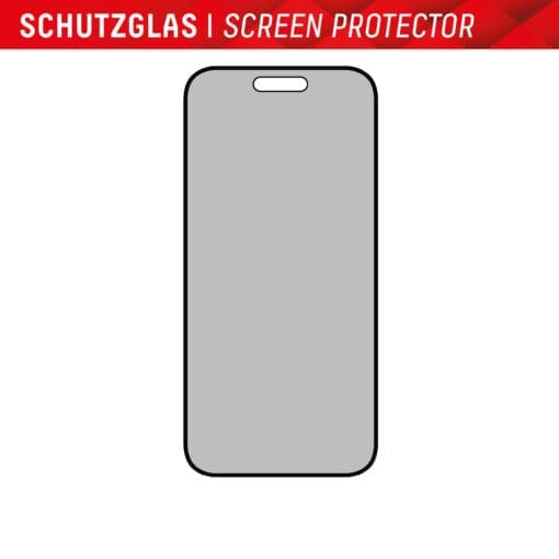 DISPLEX Privacy / Blickschutz Panzerglas iPhone 15/15 Pro +GRATIS Ladeset – Bild 9