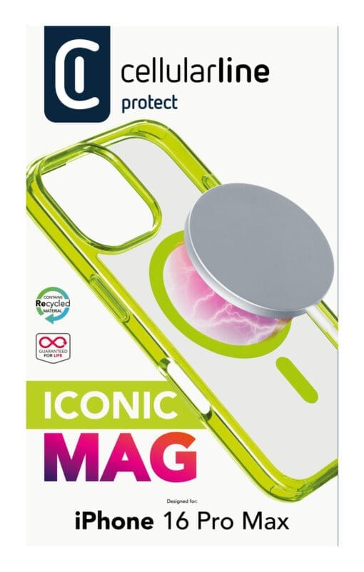 Cellularline Iconic MAG MagSafe Case iPhone 16 Pro Max Lime – Bild 4