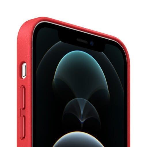 Apple Leder Case iPhone 12 Pro Max mit MagSafe (rot) – Bild 2