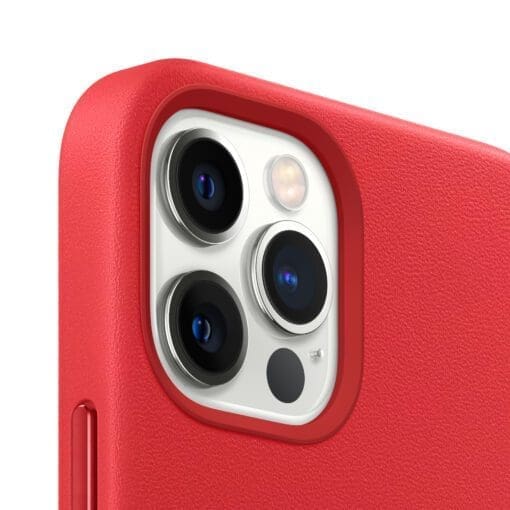 Apple Leder Case iPhone 12 Pro Max mit MagSafe (rot) – Bild 3