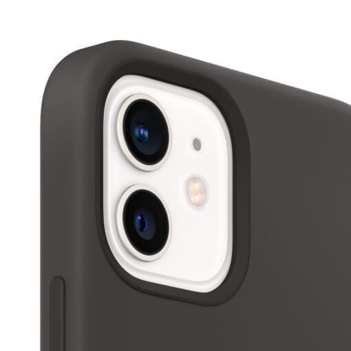 Apple Silikon Case iPhone 12 mini mit MagSafe (schwarz) – Bild 3