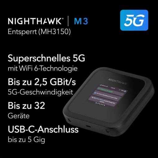 Netgear NIGHTHAWK M3 5G MOBILE HOTSPOT MH3150 – Bild 2