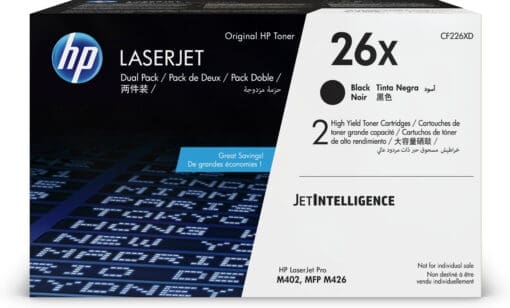 HP 26X 2er-Pack Schwarz Original LaserJet Tonerkartuschen