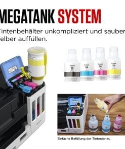 Canon MAXIFY GX6050 MegaTank, Tintenstrahl, Farbdruck, 600 x 1200 DPI, A4, Direktdruck, Schwarz, Gelb