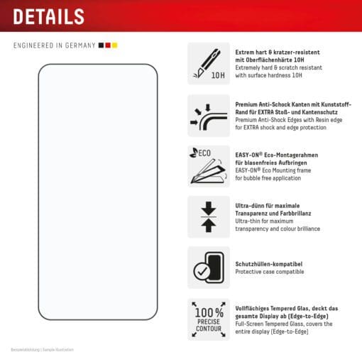 DISPLEX Panzerglas vollflächig Samsung Galaxy S24, Galaxy S25 – Bild 2