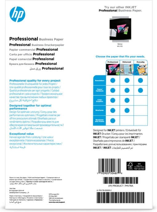 HP 7MV79A InkJet und PageWide professionelles Business Papier – Bild 3