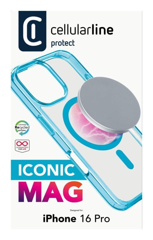 Cellularline Iconic MAG MagSafe Case iPhone 16 Pro Light Blue – Bild 4