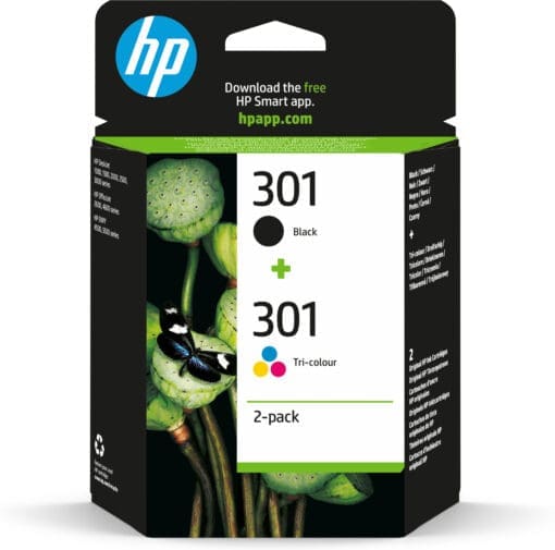 HP 301 2er-Pack Schwarz/Cyan/Magenta/Gelb Orig. Druckerpatr.