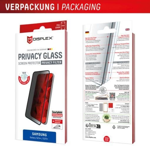 DISPLEX Privacy / Blickschutz Panzerglas Samsung Galaxy S24+, Galaxy S25+ – Bild 10