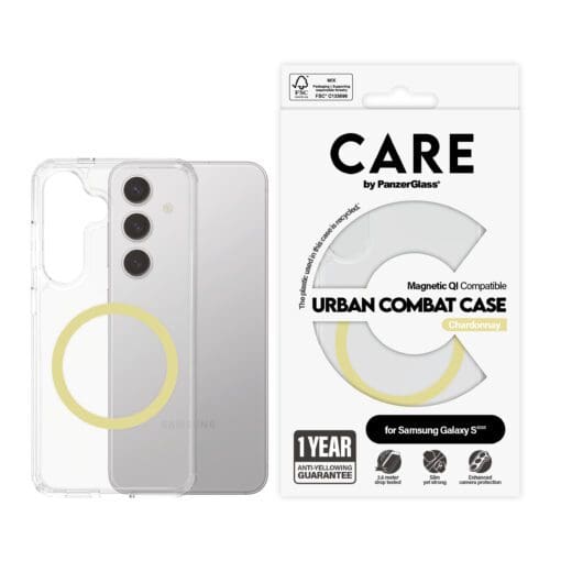 CARE Flagship Case Clear w. Chardonnay QI Galaxy S25 – Bild 2