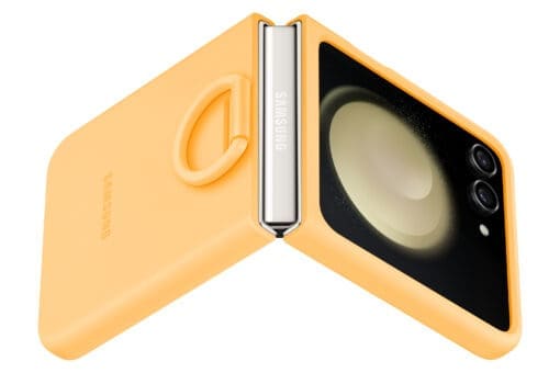 Samsung Silicone Case with Ring für Galaxy Flip5, Apricot – Bild 3