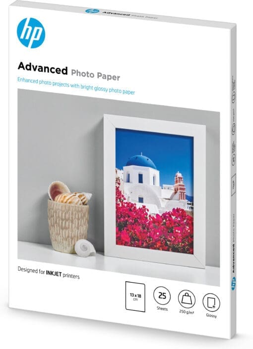 HP Advanced Fotopapier glänzend - 25 Blatt/13 x 18 cm, randlos – Bild 2