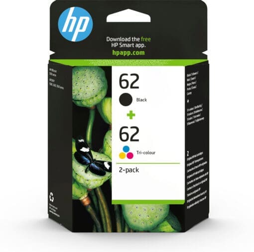 HP 62 2er-Pack Schwarz/Cyan/Magenta/Gelb Orig. Druckerpatronen