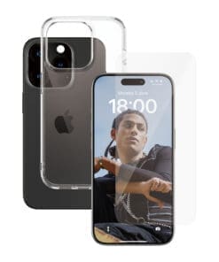 Rundumschutz für dein Smartphone mit Displayschutz und Case.Schütze dein Telefon vor Missgeschicken auf der Tanzfläche, schiefgegangenen Selfies und alltäglichen Fummeleien, Fallenlassen und Rissen im Display mit einer Original-Bildschirmschutzfolie von SAFE. by PanzerGlass. Das gehärtete Glas wirkt wie ein diskreter Airbag und schützt dein Handy, indem es Stöße absorbiert und ein hohes Maß an Kratzschutz bietet, ohne die Funktionalität und das Aussehen deines Geräts zu beeinträchtigen.Die Installation ist kinderleicht. In der Regel reicht ein Versuch aus, und wenn du mehr brauchst, keine Sorge: Die Schutzfolie kann bis zu 200 Mal wieder angebracht werden. Und wenn sie einmal angebracht ist, wirst du nie wieder befürchten müssen, dass dein Handy zu Boden fällt. Das wird vielleicht nicht passieren, aber wenn doch, wirst du bereuen, dass du nicht auf "In den Warenkorb" geklickt hast.Die Ultra-Wide Fit Displayschutzfolie deckt die gesamte Vorderseite deines Handys ab, lässt aber noch Platz für eine Hülle und bietet eine vollständige und kristallklare Sicht auf dein Display.Schütze dein Handy vor Stürzen in der Tasche, Stößen auf dem Rücksitz und verrückten Stürzen am Freitagabend mit der SAFE. by PanzerGlass Hülle für dein Handy. Die dünne und elegante Hülle ist kompatibel mit kabellosem Laden und schützt Ihr Telefon, während Sie vollen Zugriff auf alle Funktionen Ihres Telefons haben. Die SAFE. by PanzerGlass Hülle besteht aus selbstheilendem TPU, das sich automatisch von Kratzern erholt. Sie ist außerdem vergilbungshemmend und sorgt dafür, dass die Hülle Tag für Tag gut aussieht - selbst wenn sie Sonnenlicht und Strandpartys ausgesetzt ist.