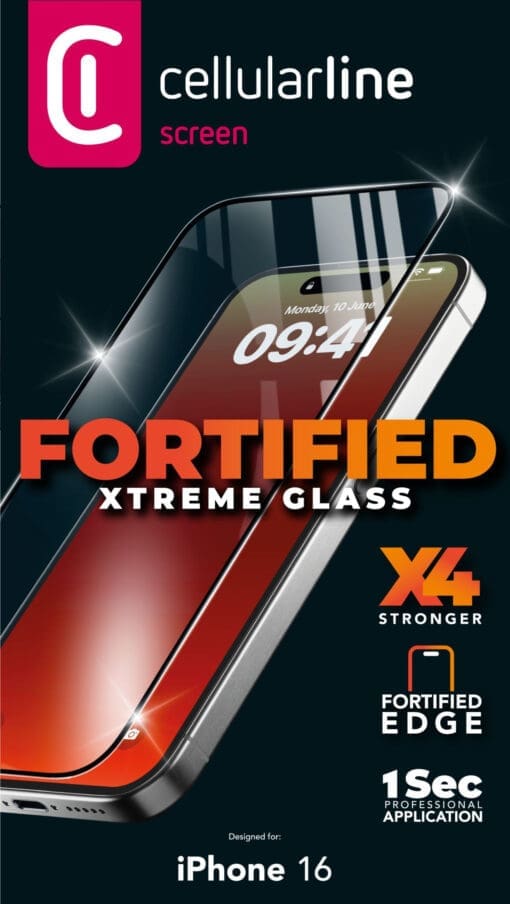 Cellularline Xtreme Glass iPhone 16 – Bild 4